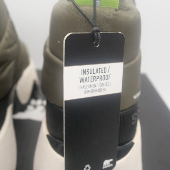 NEW Sorel Kinetic Impact Puffy Zip Waterproof Boots Stone Green Women's 9.5 - Picture 4 of 9